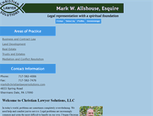 Tablet Screenshot of christianlawyersolutions.com